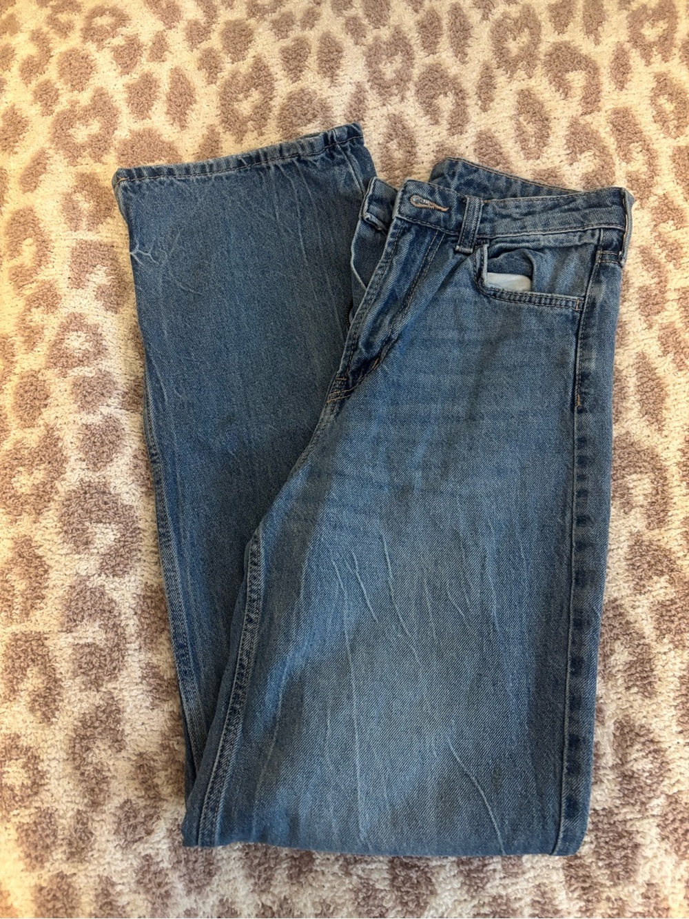 & denim wide ultra high waist jeans